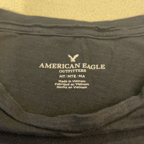 American eagle short sleeve shirt color black size medium tall - Picture 3 of 4